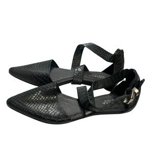 Messeca New York Croc pointed ballet flats woman’s size 6.5M goth whimsy